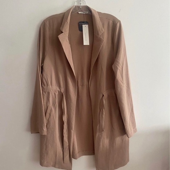 Tan Timing Daily Blazer with tie waist - Picture 3 of 5